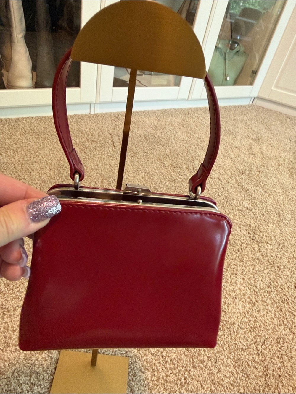 Nine West Red Mini Top-Handle Bag